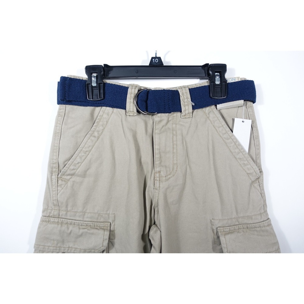 Canyon River Blues Cargo Shorts Boys 12 Adjustable Waistband Belted Cotton Khaki - Picture 2 of 6